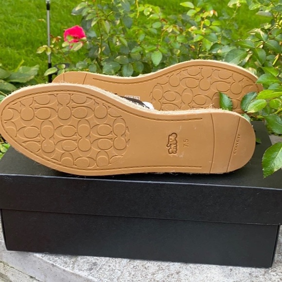 NWT COACH CAMILLE ESPADRILLES LEATHER SANDALS - Picture 3 of 5